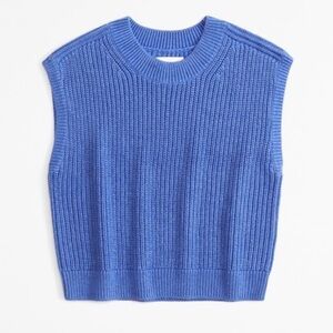 Abercrombie & Fitch Blue Crew Shell Sweater, Size Medium